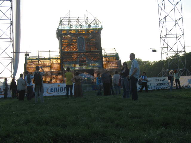 Replica of Brama Floriańska (Florianska Gate) made out of glass bottles