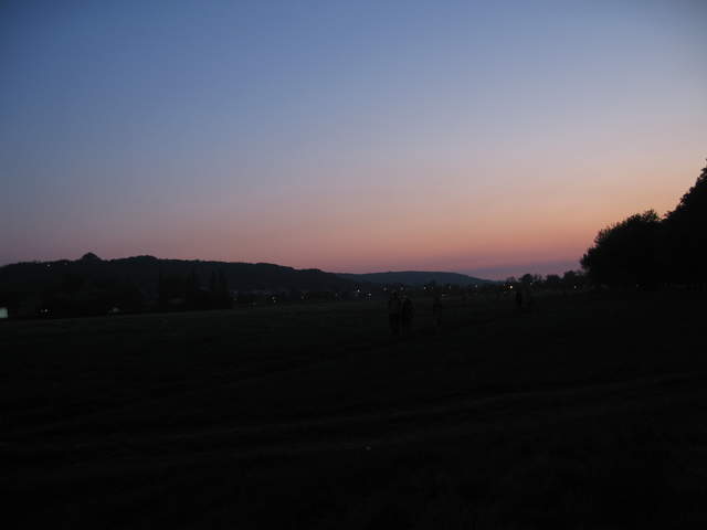 Błonie at sunset