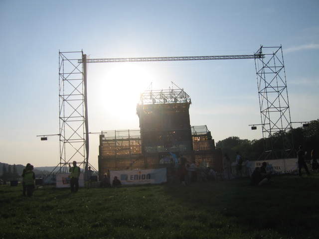 Replica of Brama Floriańska (Florianska Gate) made out of glass bottles