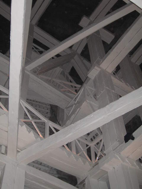 Rafters in the mine