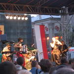 Rock band with an accordion