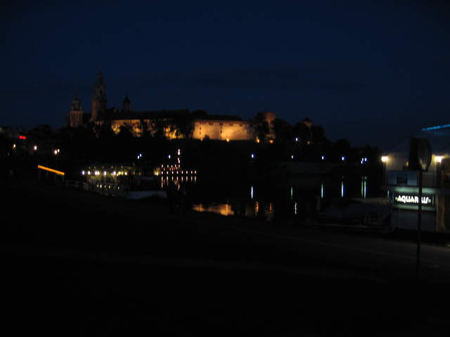 Wawel Hill at night