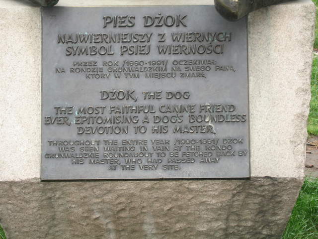 Dzok the Dog's plaque