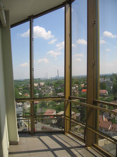 Towards Krakow from tower at the Sanctuary of God's Mercy 