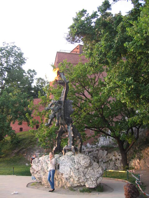 The dragon at the bottom of Wawel Hill