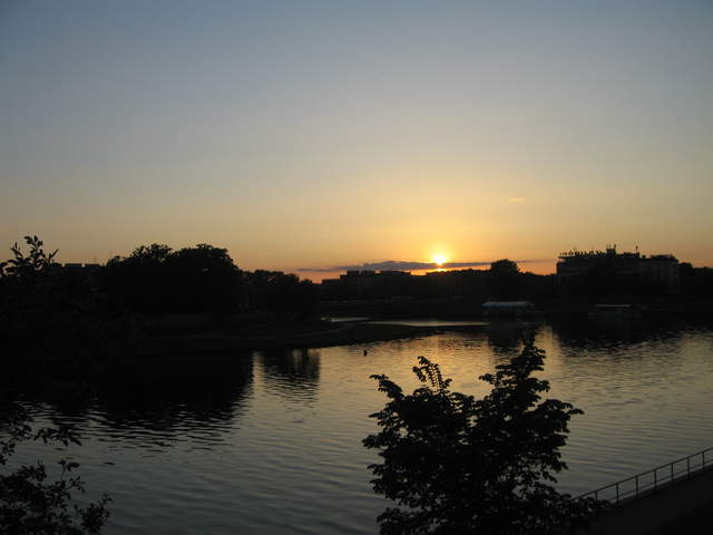Sunset over the Wisła