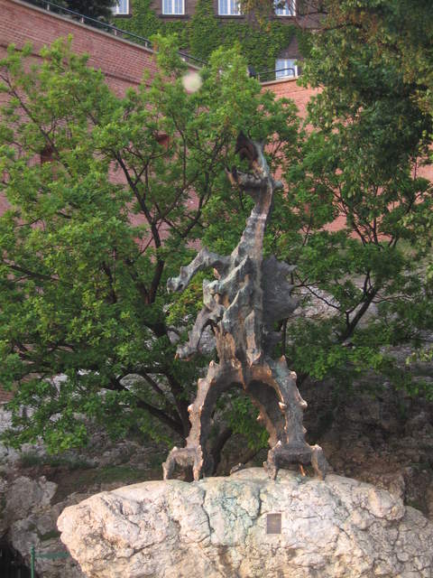 The dragon at the bottom of Wawel Hill