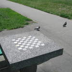Chessboard near Wawel Hill