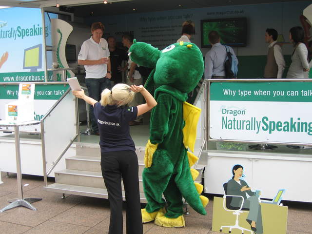 Dragon Naturally Speaking publicity in Leicester Sq.