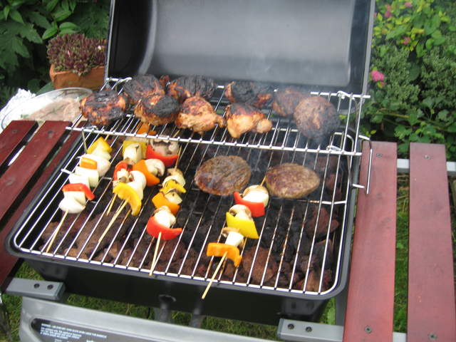 Food on the barbeque