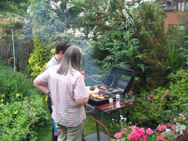 Serving at the barbeque
