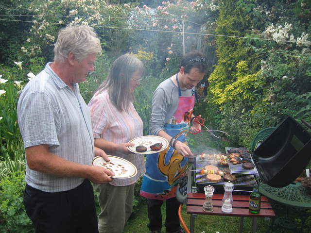 Serving at the barbeque