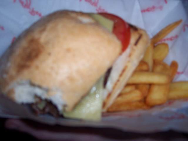 The luxurious Ciabatta Burger and Chips