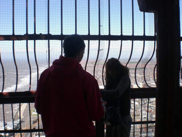Gemma and Andy up the Tower