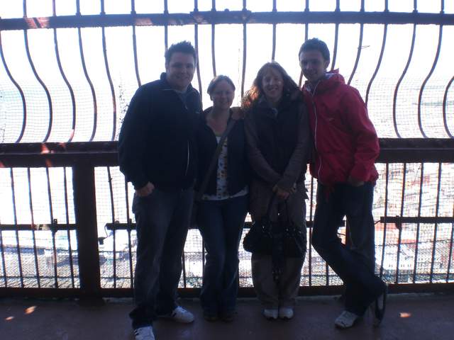 Ali, Ali, Gemma and Andy up the Tower