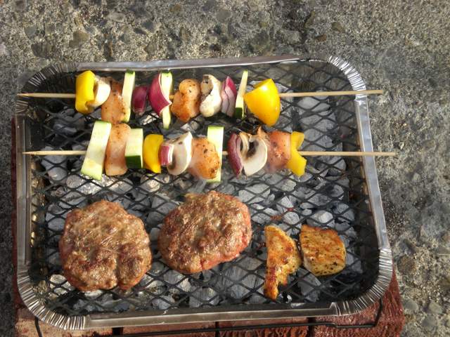 Mmmm homemade burgers & kebabs