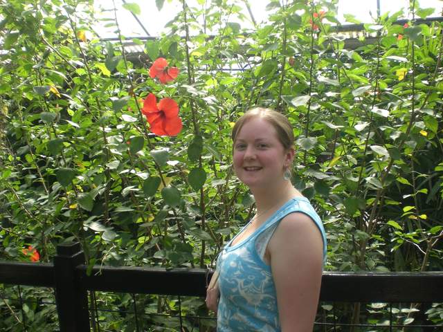 Alison and nice red flower