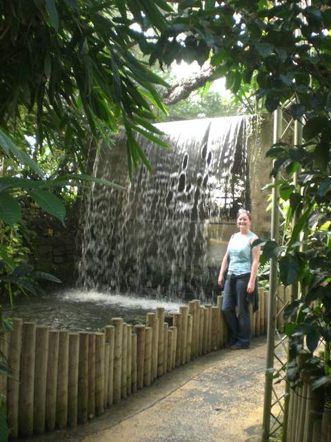 ... and this is Alison next to the waterfall...