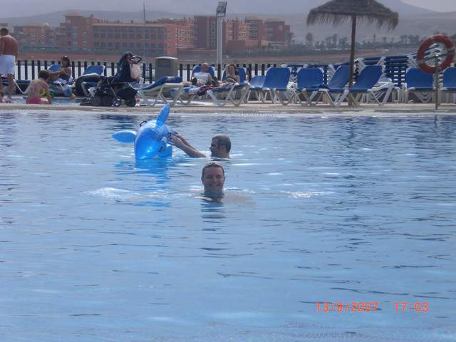 Turton in the pool