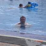 Turton in the pool