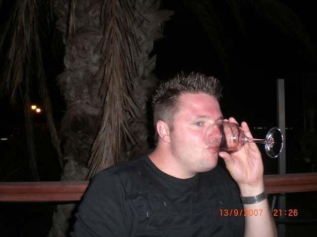 If he could, he'd get his whole face inside that glass