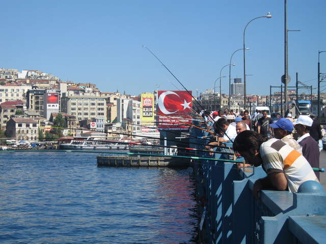Fishing on Galata Bridge