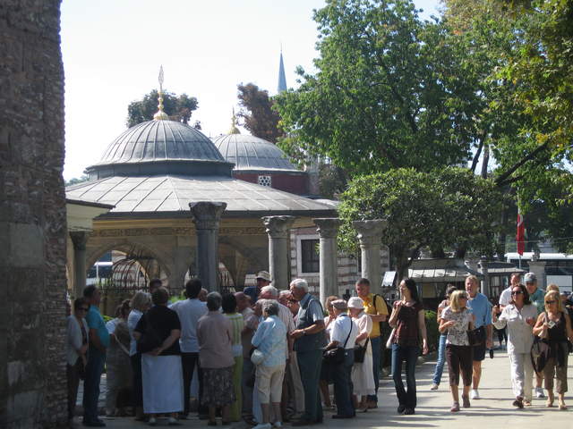 Tourists at Hagia Sophia (Aya Sofya)