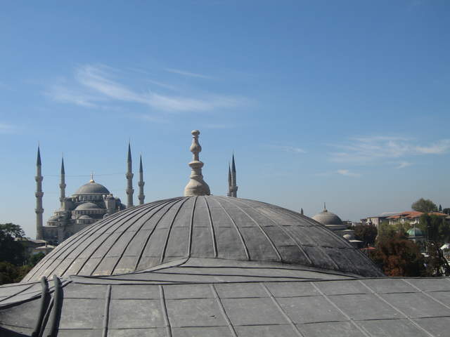 The Blue Mosque from a window of Aya Sofya