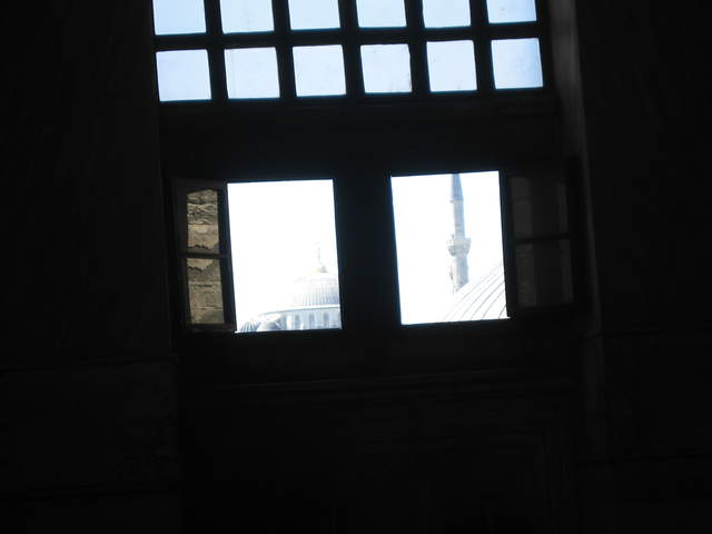 The Blue Mosque from a window of Aya Sofya