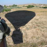 The shadow below