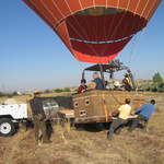 Getting the balloon onto the trailer