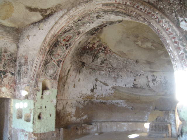 Looking out of the ruins at Çavuşin