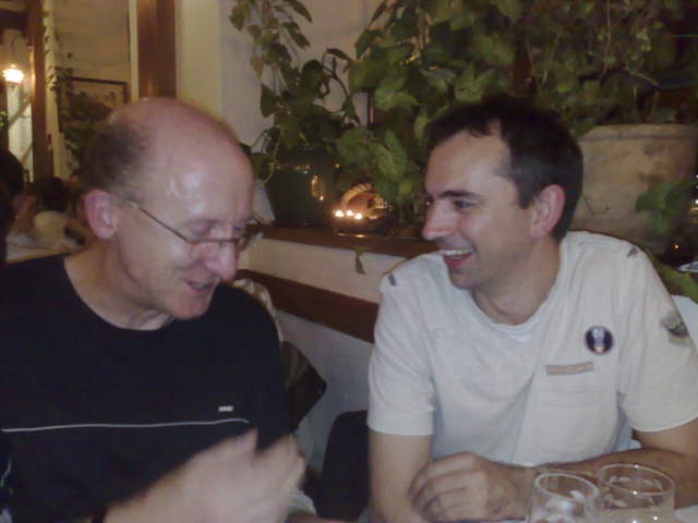 Marty and Keith at the tech meal