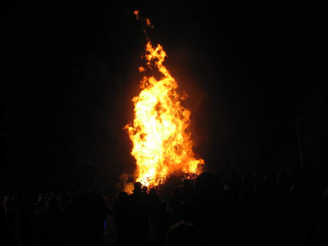 Radford Park bonfire