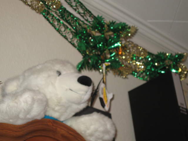 Kevin's hellicopter attacking the decorations