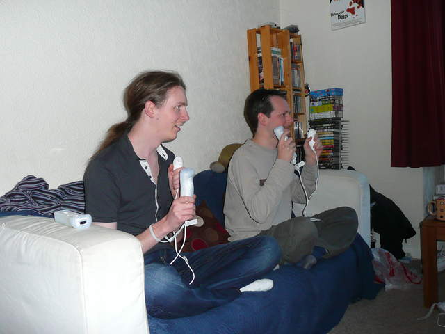 Nick and Kev playing Rabbids 2