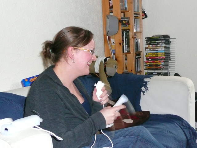 Ali is very pleased with her gaming