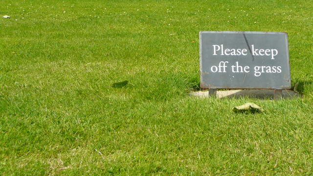 Please keep off the grass