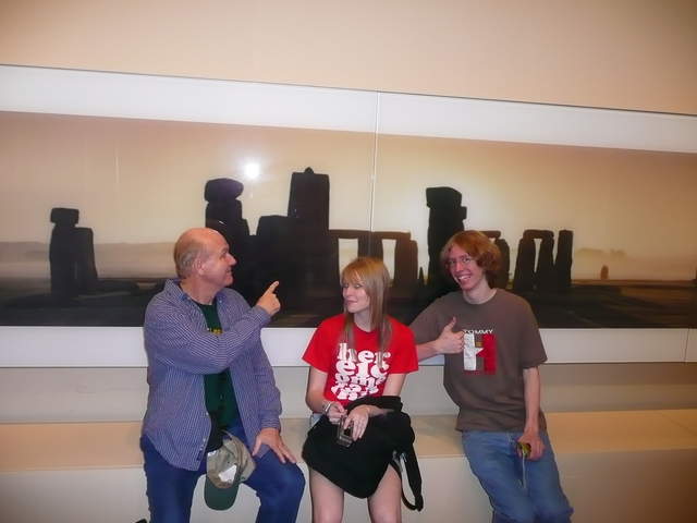 Jim, Catherine and Andrew at "Stonehenge"