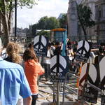 Campaign for Nuclear Disarmament outside Downing St.