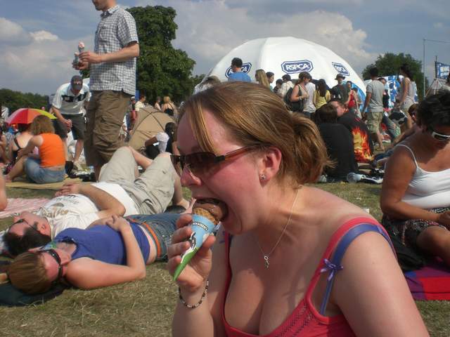 Ali with ice cream