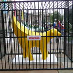 Yellow Superlambanana in a cage