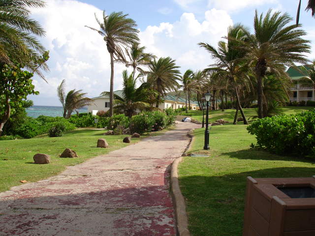 Hotel Gardens looking towards our bedroom block