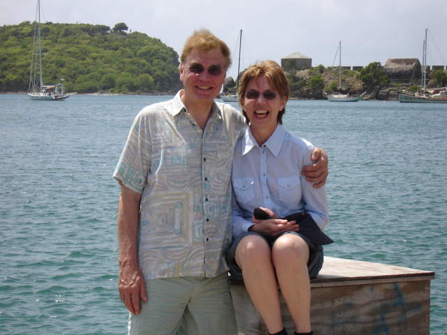 Gordon and Trish at English Harbour Sept. 2008