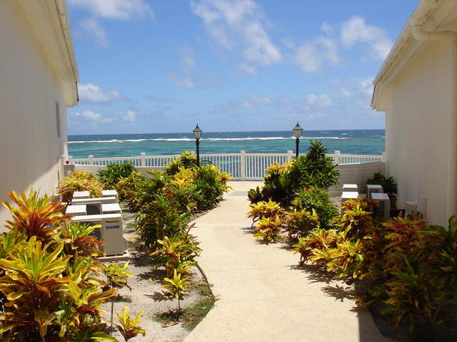 View point between buildings.