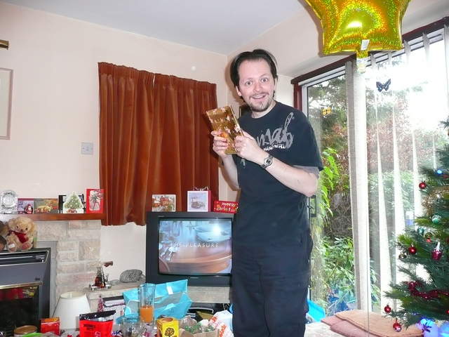 Nick opening presents