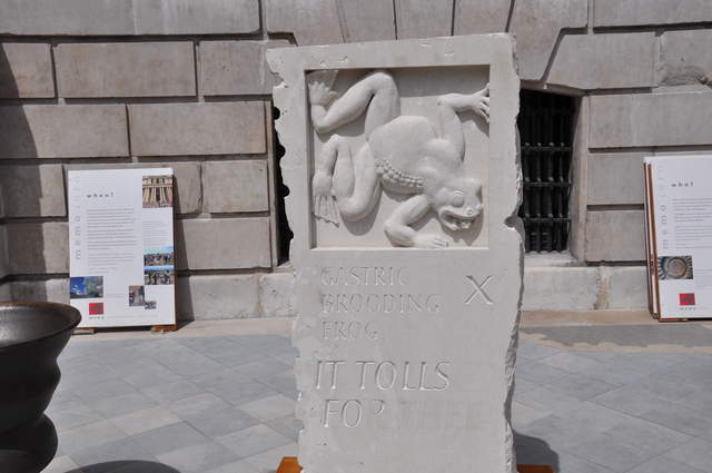 The (unfinished?) stones appearing outside St Paul's