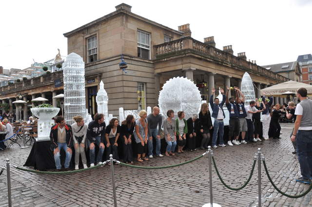 Smirnoff Ice Sculpture at Covent Garden