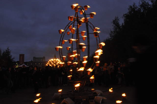 Fire garden sculptures