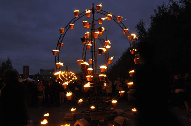 Fire garden sculptures